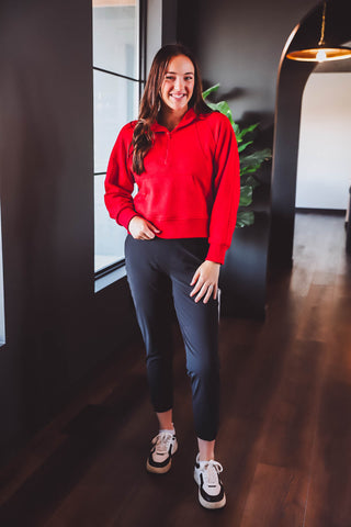 Harper Pullover-Red