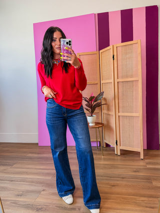 Christy Sweater-Red