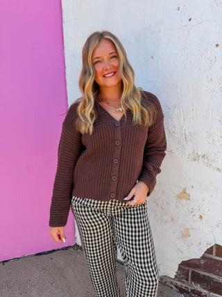 Harlow Cardigan-Espresso
