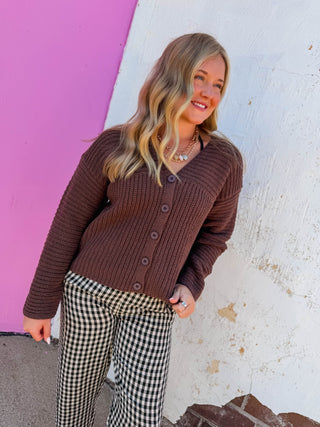 Harlow Cardigan-Espresso