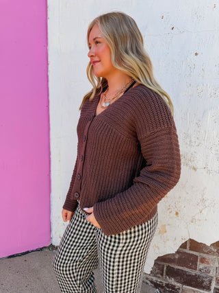 Harlow Cardigan-Espresso