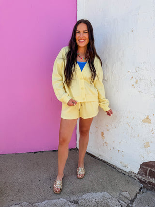 Cozy Club Lounge Set-Lemon