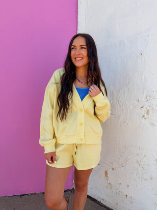 Cozy Club Lounge Set-Lemon