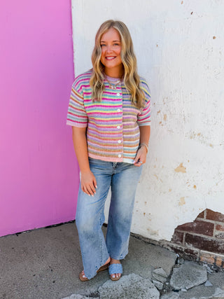 Dreaming In Color Sweater-Lavender Mix