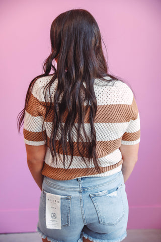 Kayla Striped Knit Top