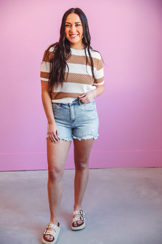 Kayla Striped Knit Top