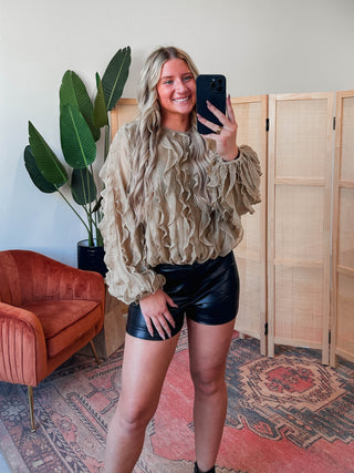 Faye Leather Shorts