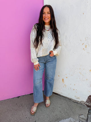 Maeve Patchwork Crewneck