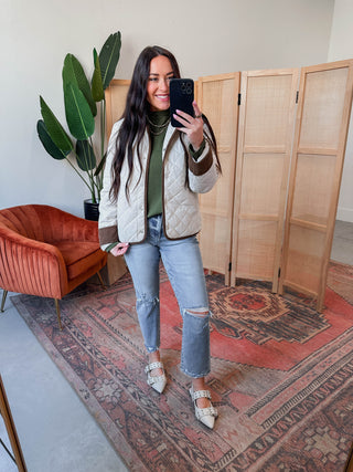 Remi Mock Neck Top-Olive