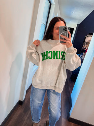 Grinchy & Merry Reversible Mock Neck