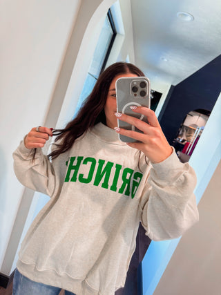 Grinchy & Merry Reversible Mock Neck