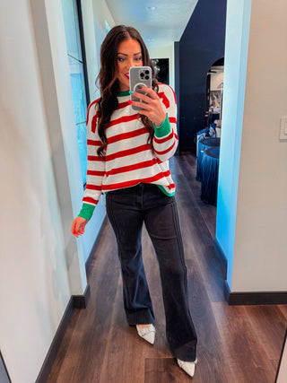 Home For The Holidays Sweater-Red