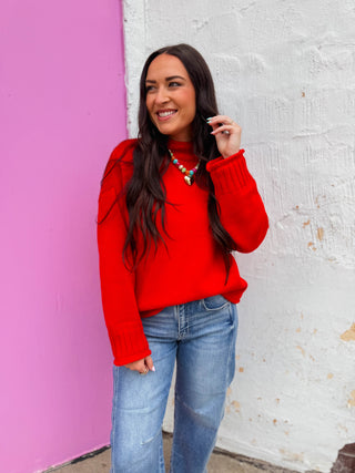Brielle Sweater-Cherry