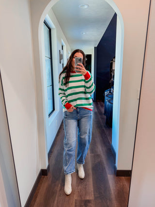 Home For The Holidays Sweater-Green