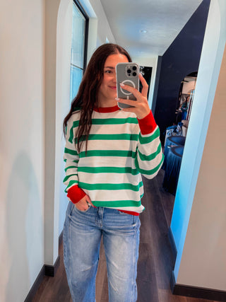 Home For The Holidays Sweater-Green