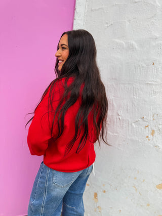 Brielle Sweater-Cherry