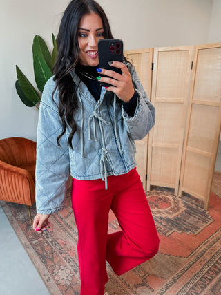 Rhea Quilted Denim Jacket