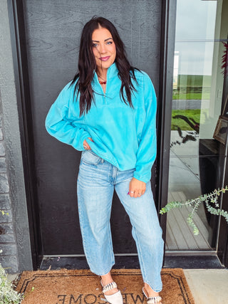 Sophie Fleece Pullover-Seabreeze