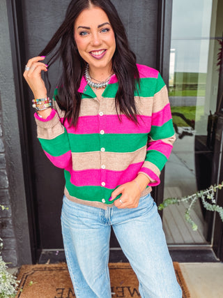 Rylin Color Block Cardigan