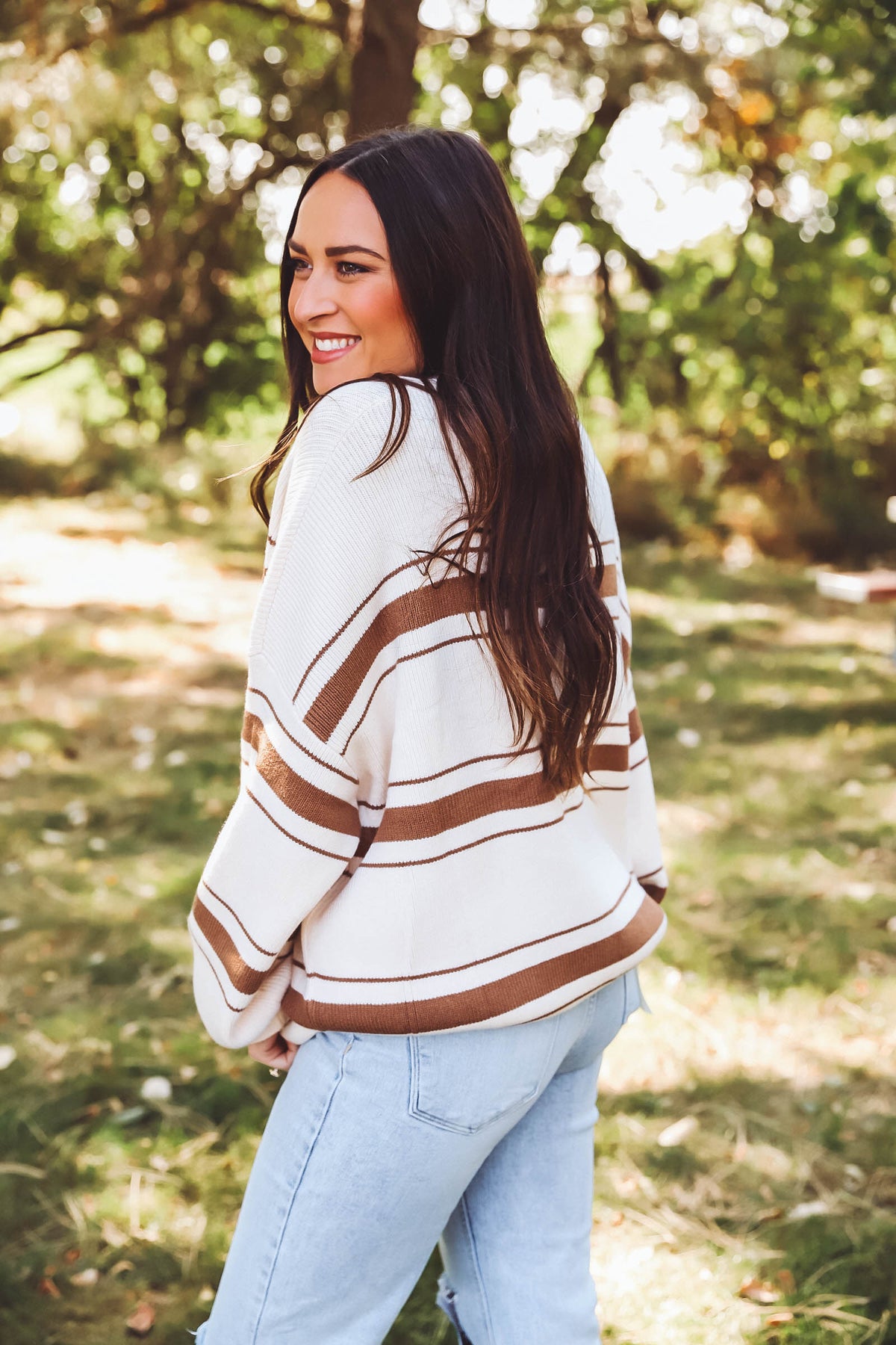 Thankful Sweater-Ivory/Taupe