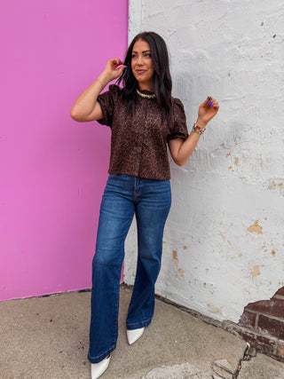 Claire Leopard Top