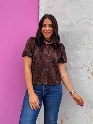 Claire Leopard Top