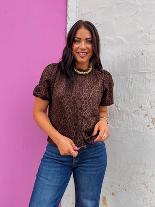 Claire Leopard Top