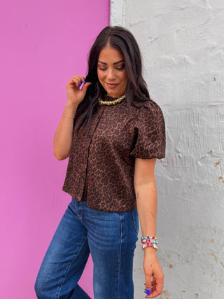 Claire Leopard Top