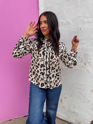 Kellie Leopard Top