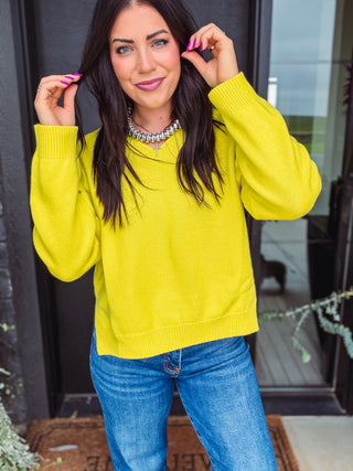 Kristen Sweater-Chartreuse