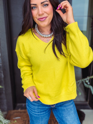 Kristen Sweater-Chartreuse