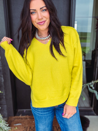 Kristen Sweater-Chartreuse