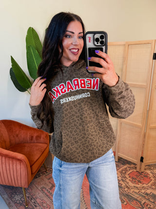 Nebraska Cornhuskers Leopard Hoodie