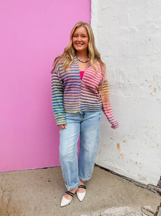 Lucky Charm Zip Up Sweater