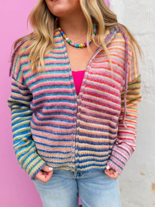 Lucky Charm Zip Up Sweater