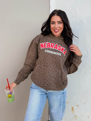 Nebraska Cornhuskers Leopard Hoodie