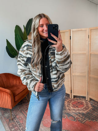 Leona Jacket-White Brown-Thread & Supply