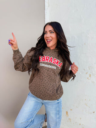 Nebraska Cornhuskers Leopard Hoodie