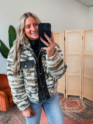 Leona Jacket-White Brown-Thread & Supply