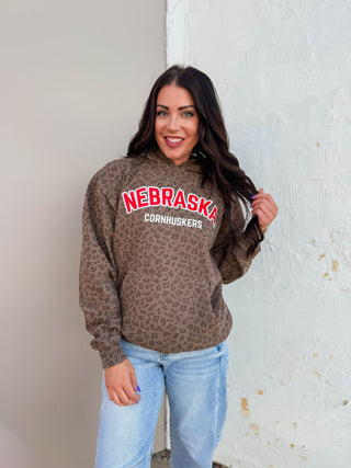 Nebraska Cornhuskers Leopard Hoodie