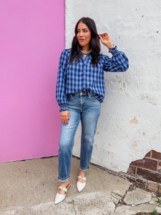 Lorie Plaid Top