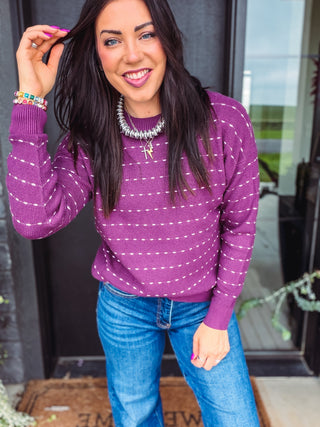 Brynn Sweater-Plum