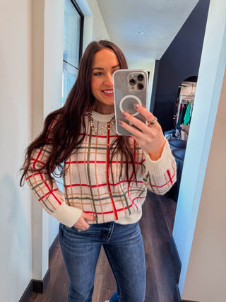 Plaid Tidings Sweater