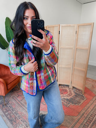 Jolie Plaid Quilted Jacket