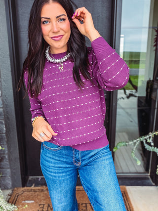 Brynn Sweater-Plum