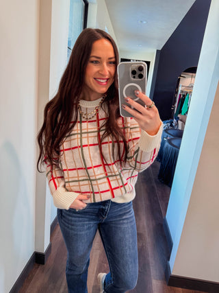 Plaid Tidings Sweater