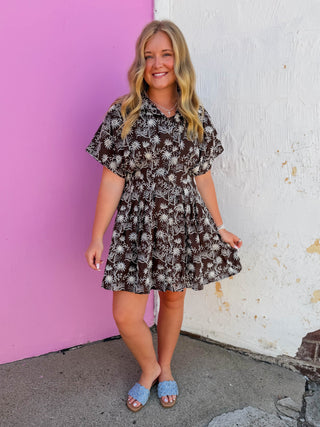 Macy Floral Embroidered Mini Dress
