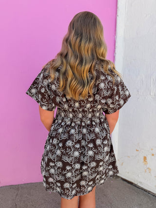 Macy Floral Embroidered Mini Dress