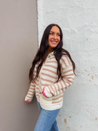 Tara Striped Cardigan