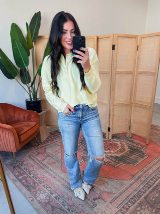 Kiara Henley Sweater-Lemon